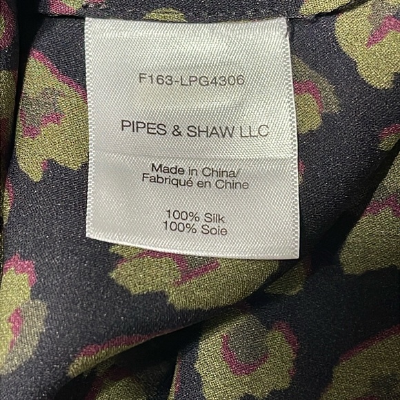 Veronica Beard Black and Olive Blouse - Picture 11 of 12